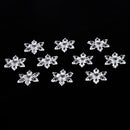 Pack of 10 Acrylic Clear Snowflake with hole Christmas Winter Tree Hanging Ornaments 3.6cm