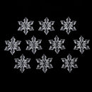 Pack of 10 Acrylic Clear Snowflake with hole Christmas Winter Tree Hanging Ornaments 4.7cm