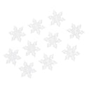 Pack of 10 Acrylic Clear Snowflake with hole Christmas Winter Tree Hanging Ornaments 4.7cm