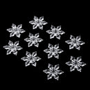Pack of 10 Acrylic Clear Snowflake with hole Christmas Winter Tree Hanging Ornaments 4.7cm