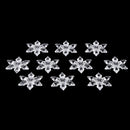 Pack of 10 Acrylic Clear Snowflake with hole Christmas Winter Tree Hanging Ornaments 4.7cm