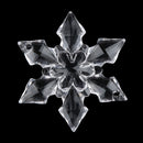 Pack of 10 Acrylic Clear Snowflake with hole Christmas Winter Tree Hanging Ornaments 4.7cm
