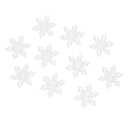 Pack of 10 Acrylic Clear Snowflake with hole Christmas Winter Tree Hanging Ornaments 4.7cm