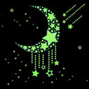 Pack of 100 Wall Stickers Stars Luminous Glow In The Dark Plastic Wall Decals Home Decor 3cm Yellow