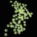 Pack of 100 Wall Stickers Stars Luminous Glow In The Dark Plastic Wall Decals Home Decor 3cm Yellow