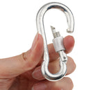 Screw Lock D Shape Carabiner Hook Keyring Clips Camping Outdoor Accessories Buckle