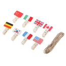 8pcs Wood Photo Clip Wooden Book Card Pegs Colorful