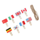 8pcs Wood Photo Clip Wooden Book Card Pegs Colorful