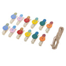 Wooden Cute Snowman Pegs Photo Clips Wedding Room Table Decor Chic Crafts