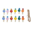 Wooden Cute Snowman Pegs Photo Clips Wedding Room Table Decor Chic Crafts