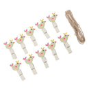 Wooden Cute Chicken Pegs Photo Clips Wedding Room Table Decor Chic Crafts