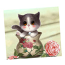5D DIY Diamond Mosaic Cute Cat Diamond Paste Painting Cross Stitch/30*30cm