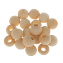 20 Natural Round Wood Spacer Beads 25mm Jewellery Making Findings DIY Craft