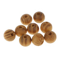 Pack of 100 Natural Wooden Spacer Charms Stripe Beads for DIY Jewelry Making Craft 12mm