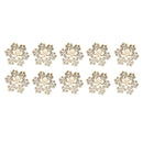 10pcs Round Hexagon Snowflake Wooden Embellishment Xmas Tree Decoration