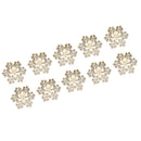 10pcs Round Hexagon Snowflake Wooden Embellishment Xmas Tree Decoration