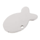 Silver Fish Shape Engraving-Personalized Message Stainless Steel Blank Tag Pendant