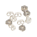 10pc Sterling Silver 925 EARRING BACKS EAR NUTS Earning Accesseries 4mm