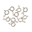 10pcs Genuine 925 Sterling Silver Findings Spring Ring Clasp beads
