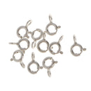 10pcs Genuine 925 Sterling Silver Findings Spring Ring Clasp beads