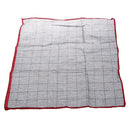 Pack of 12 Vintage Mens Handkerchief 100% Cotton Plaid Pocket Square Wedding Hanky Grey