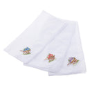 Pack of 12 Retro Flower Embroidery Cotton Handkerchiefs White Hanky for Women