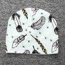 Baby Cartoon Toddler Girls Boys Warm Cotton Knit Hat Beanie Cap Green Feather Pattern