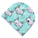 Baby Cartoon Toddler Girls Boys Warm Cotton Knit Hat Beanie Cap Green Fox Pattern