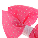 3x Cute Grosgrain Ribbon Baby Kids Girls Hair Clips Hairpin Dot Bow Boutique Alligator