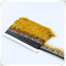 1 Yard Golden Pheasant Feather Fringe Trim Crafts Sewing/Costume/Millinery DIY 4-6cm