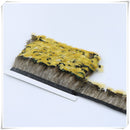 1yard Natural Chinese Copper Pheasant Feather Fringe Trim Costume/Millinery Yellow