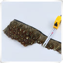1 Yard Natural Ribbon Trim Hackle Pheasant Feather Applique Fringe Lace Crafts Natural