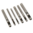 Pack of 6 Mixed Size Hollow Hole Punch Tool Set Leather Crafts Tools
