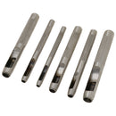 Pack of 6 Mixed Size Hollow Hole Punch Tool Set Leather Crafts Tools