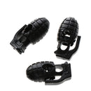 Personalized Grenade Shape Shoelace Buckle Climbing Hiking Travel Accessories Black Pack Of 20PCS