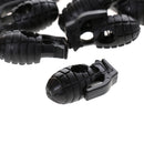 Personalized Grenade Shape Shoelace Buckle Climbing Hiking Travel Accessories Black Pack Of 20PCS