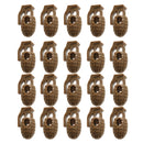 Personalized Grenade Shape Plastic Shoe Lace Climbing Hiking Travel Accessories Brown Pack Of 20PCS