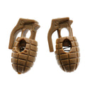 Personalized Grenade Shape Plastic Shoe Lace Climbing Hiking Travel Accessories Brown Pack Of 20PCS