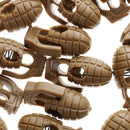 Personalized Grenade Shape Plastic Shoe Lace Climbing Hiking Travel Accessories Brown Pack Of 20PCS