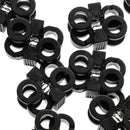Pack of 20 Big Hole Shoe Lace Shoelace Buckle Stopper Rope Clamp Lock Brown