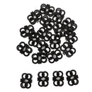Pack of 20 Big Hole Shoe Lace Shoelace Buckle Stopper Rope Clamp Lock Brown