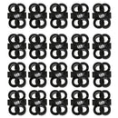 Pack of 20 Big Hole Shoe Lace Shoelace Buckle Stopper Rope Clamp Lock Brown