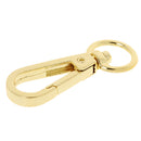 Pack of 10 Alloy Spring Snap Hook Clasps Keychain Key Ring Findings Gold