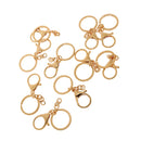 Pack of 10 Alloy Lobster Clasp Clips Keyring Key Chain Craft DIY Findings Gold