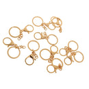 Pack of 10 Alloy Lobster Clasp Clips Keyring Key Chain Craft DIY Findings Gold