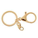 Pack of 10 Alloy Lobster Clasp Clips Keyring Key Chain Craft DIY Findings Gold