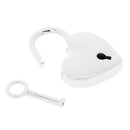 Vintage Heart Shape Padlock with Key Travel Suitcase Lock Set