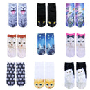 Lovely 3D Cat Print Socks 3D Animal Ankle Socks for Women