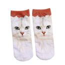 Lovely 3D Cat Print Socks 3D Animal Ankle Socks for Women