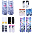 Lovely 3D Cat Print Socks 3D Animal Ankle Socks for Women